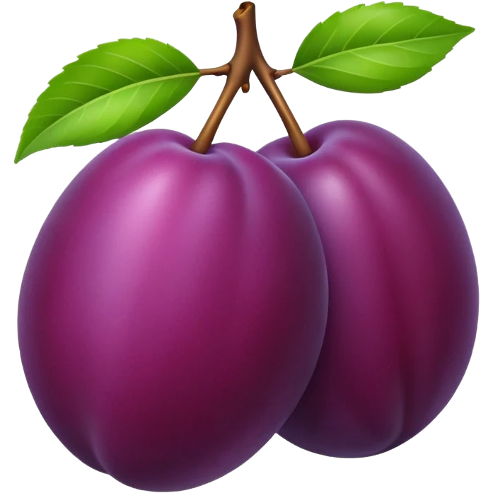 plum fruit, shiny, no text emoji