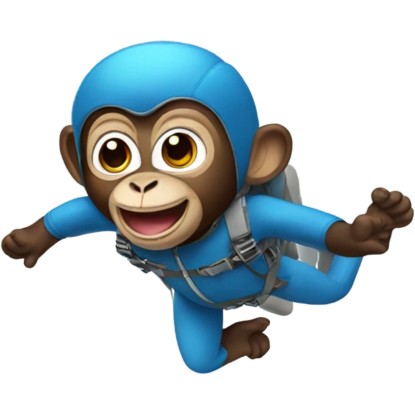 Skydiving Monkey emoji