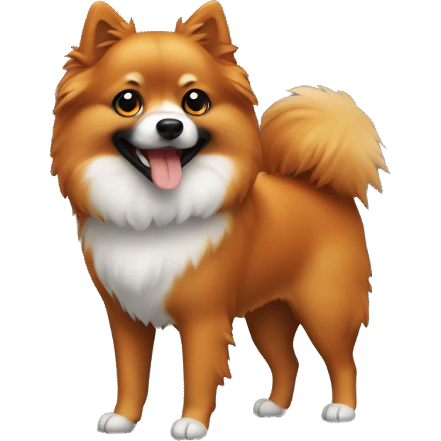 Spitz black and orange  emoji
