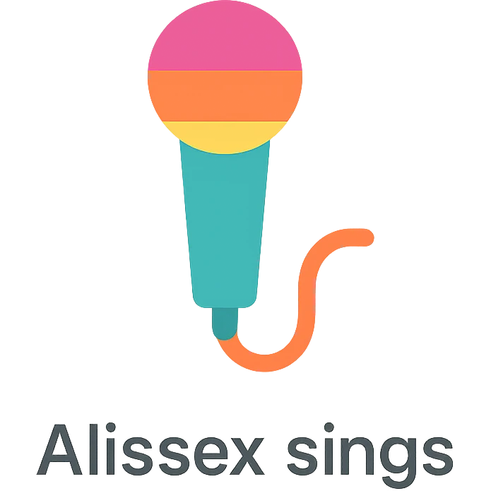 colorful microphone with the text 'Alissex sings' emoji
