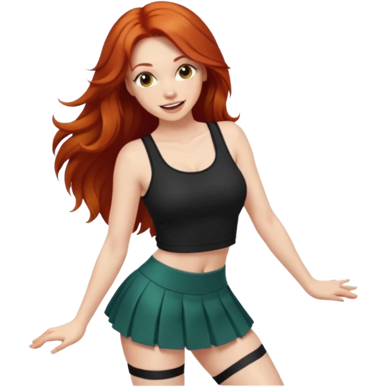 Sexy Excit long haired redhead twerk emoji