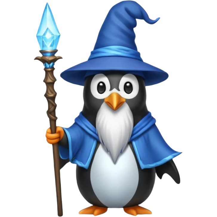 Penguin Wizard emoji