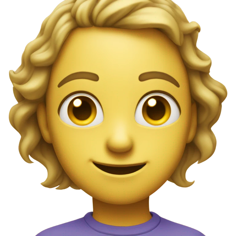 A regular yellow face emoji but it is doing the sigma mew face emoji