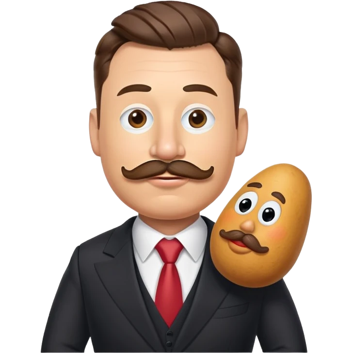 Elon musk as Mr potato head emoji