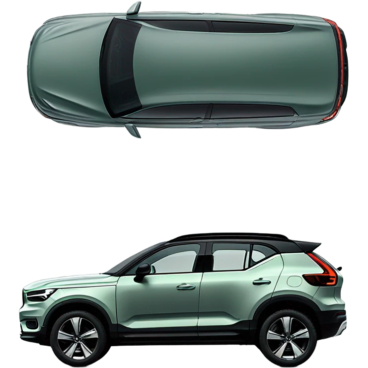 Graygreen Volvo XC40 with black roof emoji