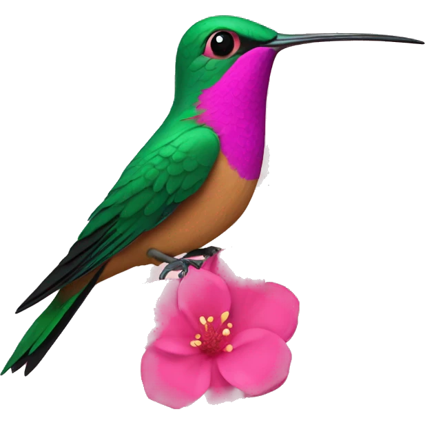 Colibrí rosa emoji