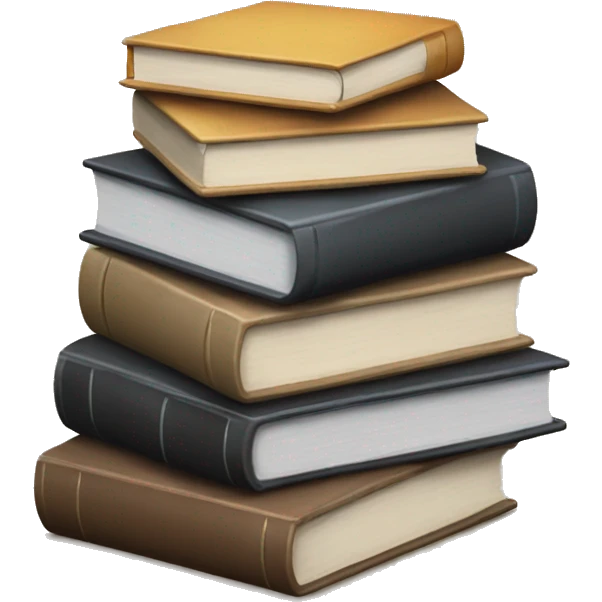 neutral stack of books emoji