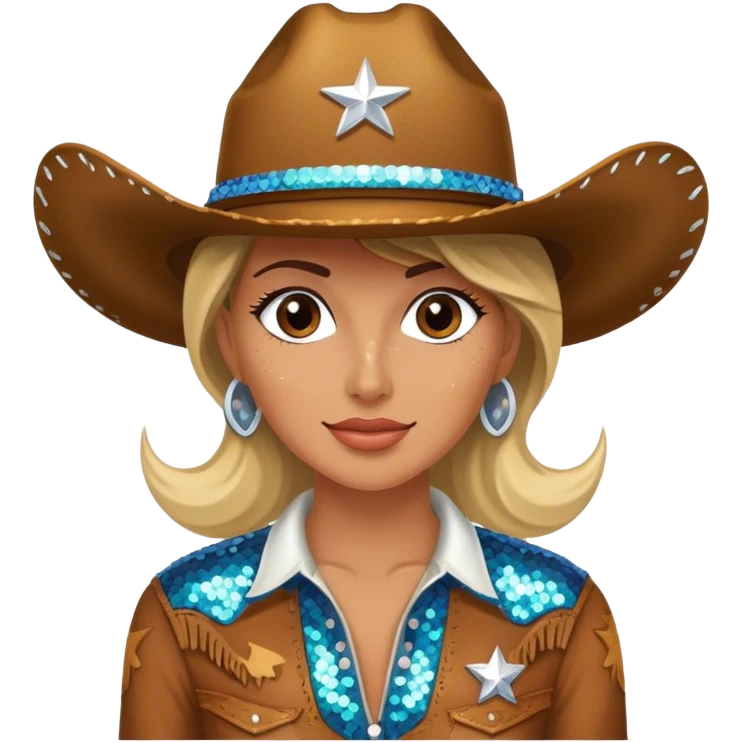 Disco cowgirl emoji