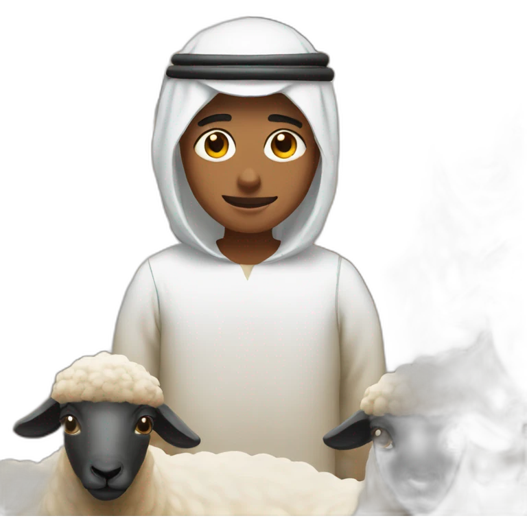 arab behind sheep emoji