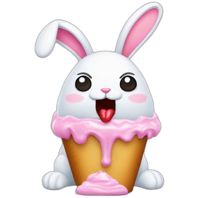 Bad bunny llorando helado emoji