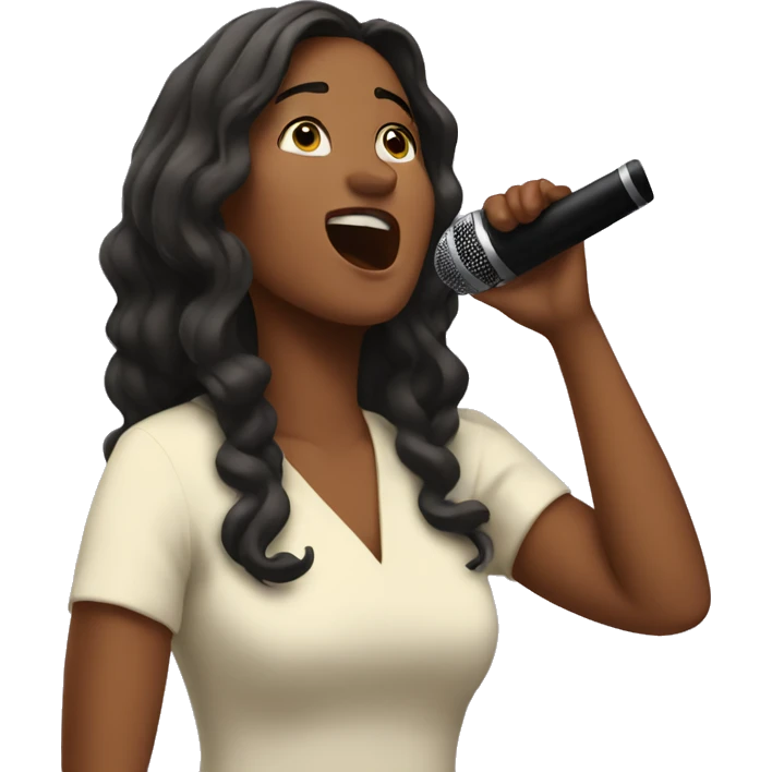 Amelia singing emoji