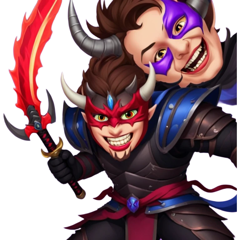 Demon-Horned Warrior emoji