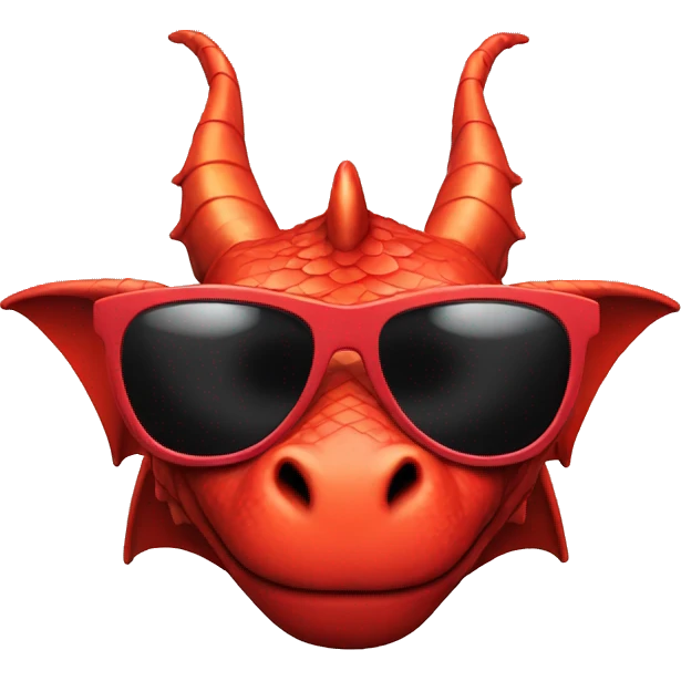 red dragon with sunglasses emoji