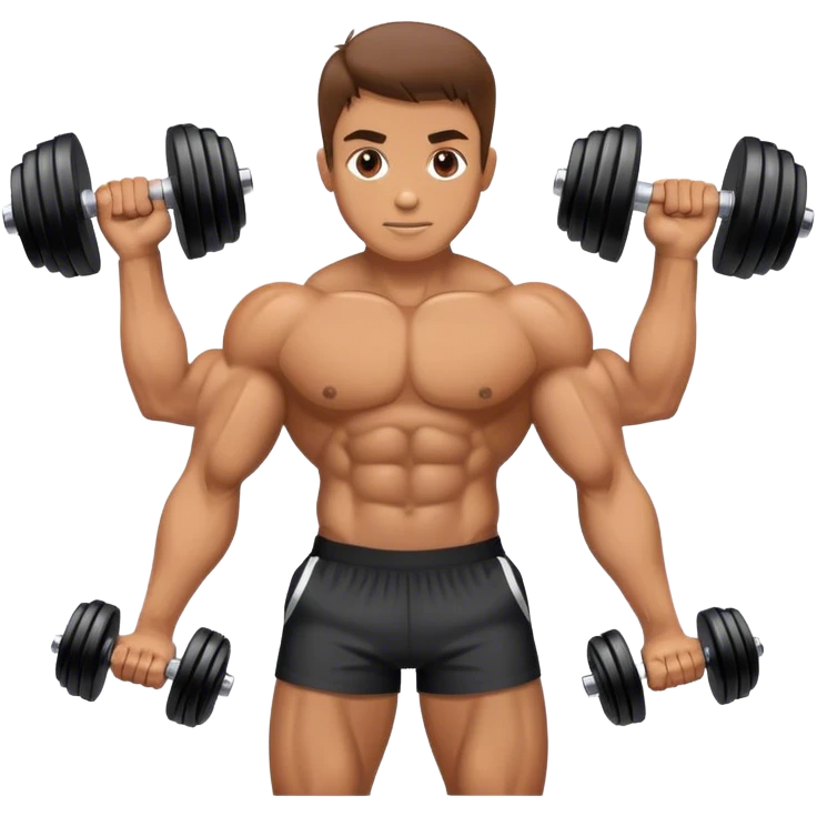 athlete holding dumbbels emoji
