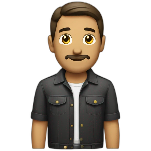 Hombre con un auto emoji