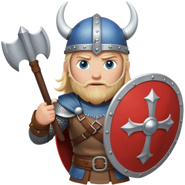 viking with Denmark shield emoji
