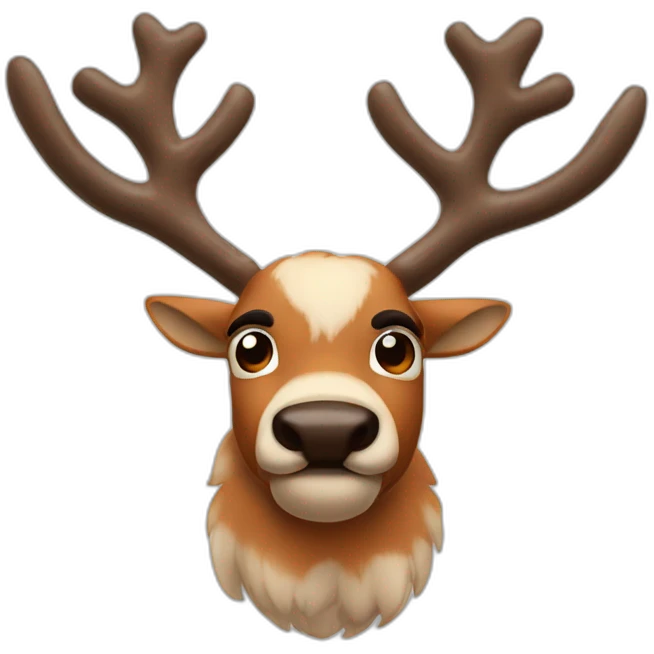 buff rudolph the red nose reindeer emoji