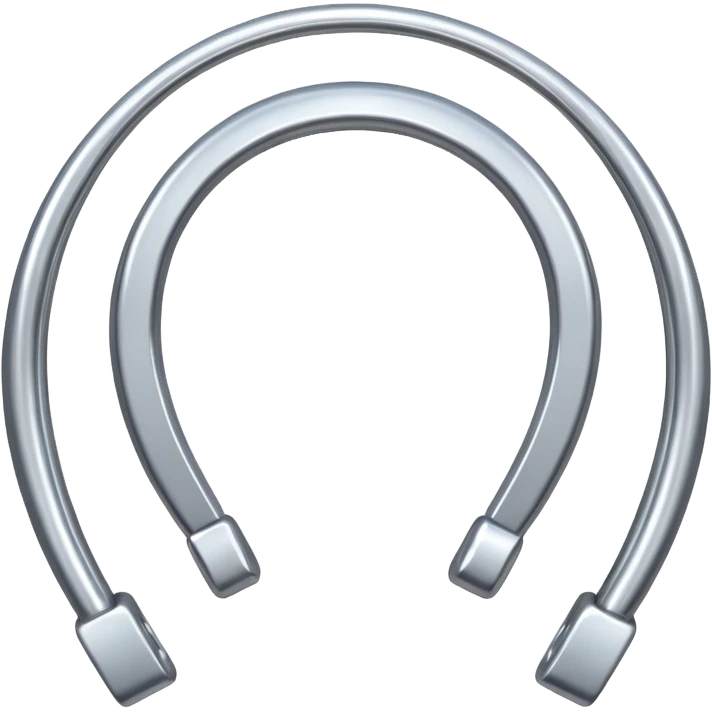 Horse shoe silver upside down  emoji