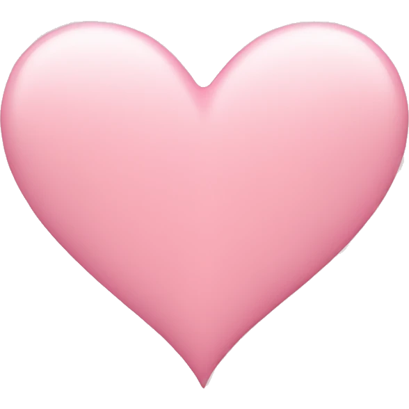 Soft pink heart  emoji