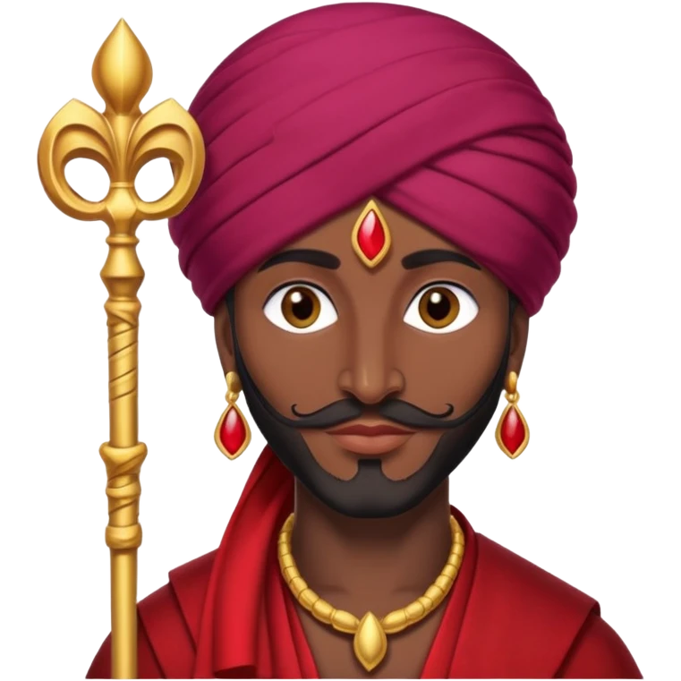 Jafar villain with staff and turban emoji