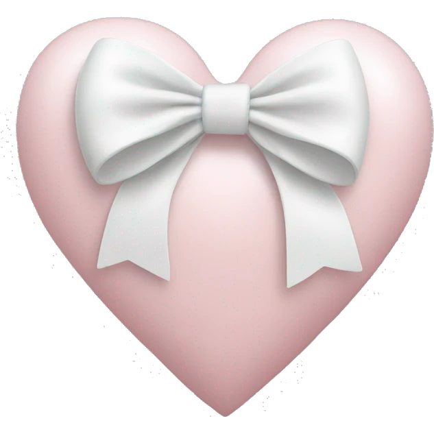 pale pink heart with a white bow emoji
