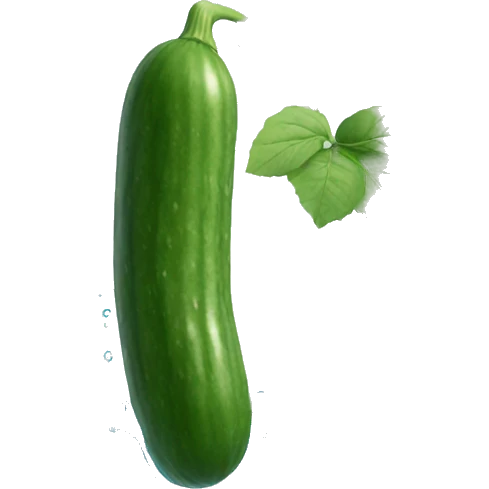 cucumber diving into water emoji