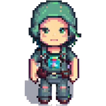 an online content creator, pixel art style emoji