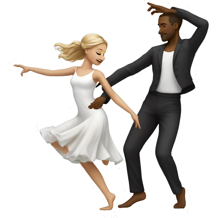 white couple dance modern dance emoji