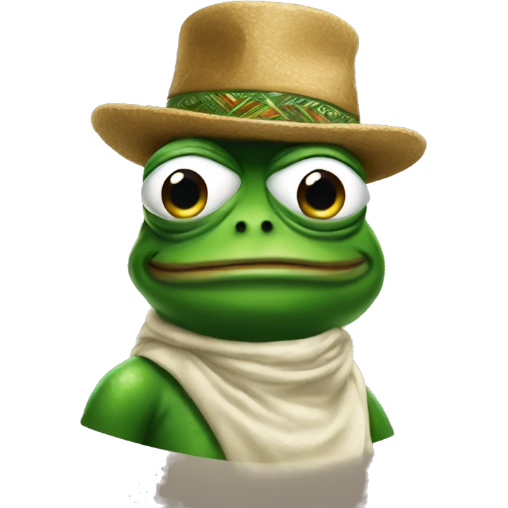 Pepe The Frog with a peruvian chullo emoji