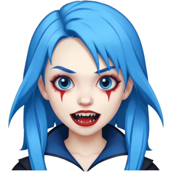 blue haired vampire girl emoji