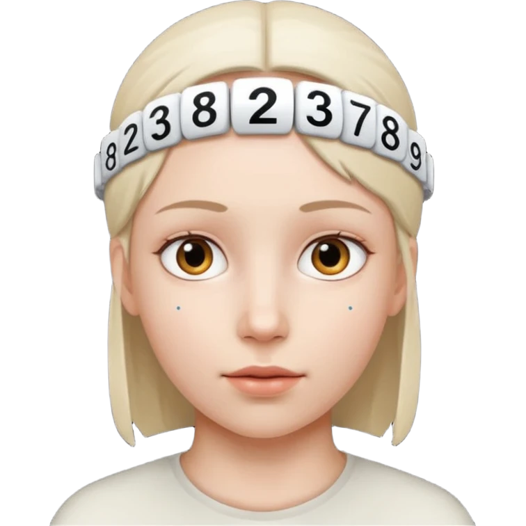 numbers aroung head emoji