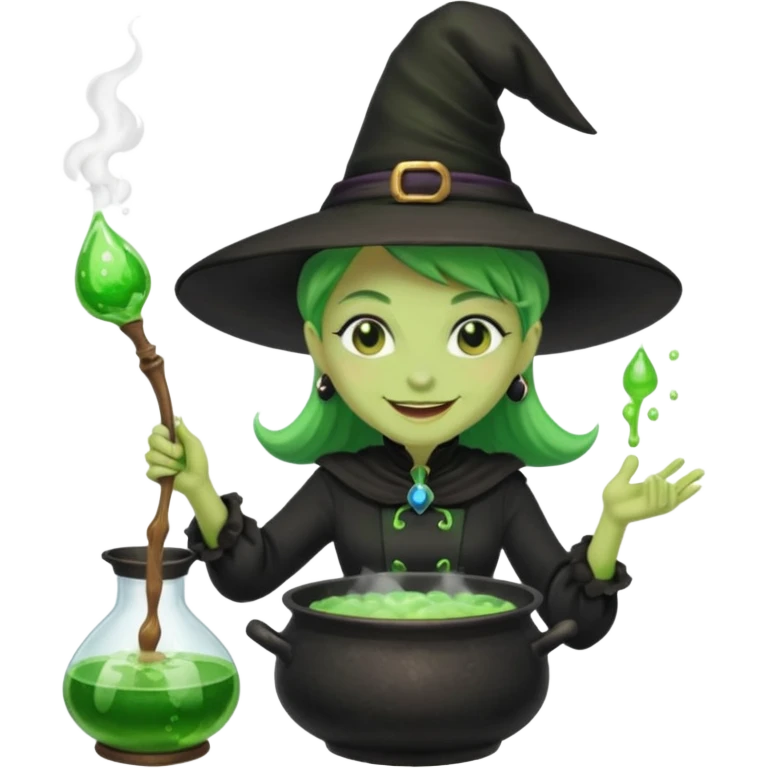 green witch cooking potion emoji