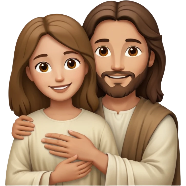 Jesus holding woman emoji