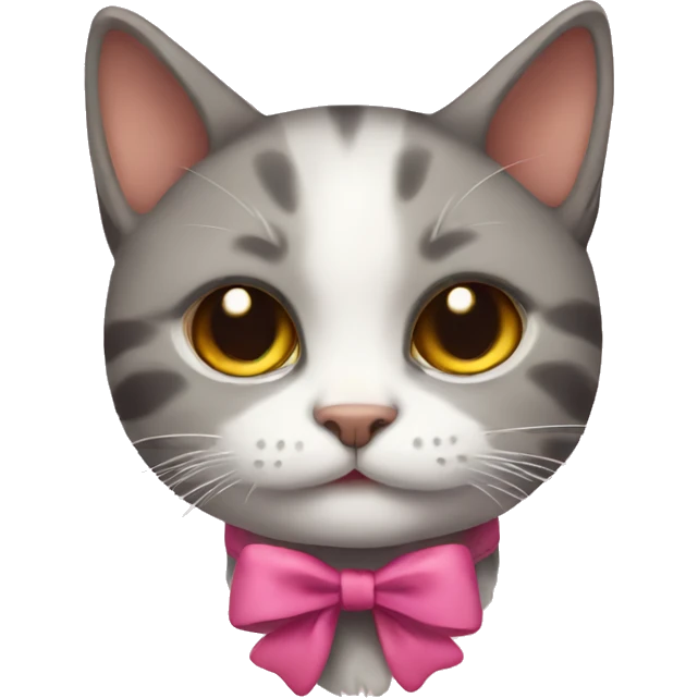 Cat with bow emoji