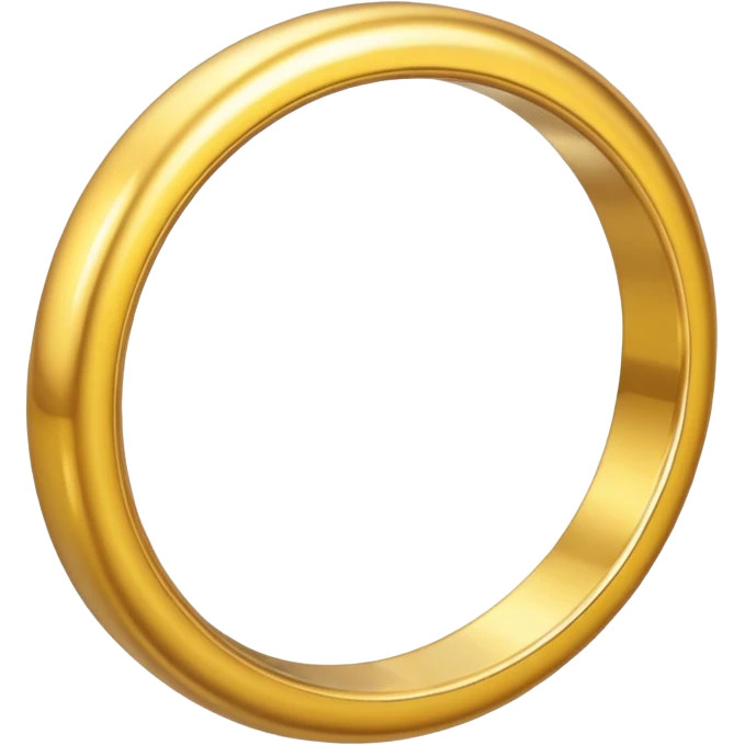 Anneau doré simple emoji