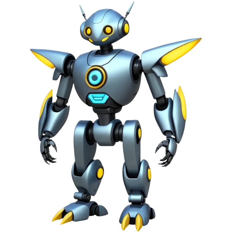 Modern Cyber Lombax-Fakémon-creature, full body emoji