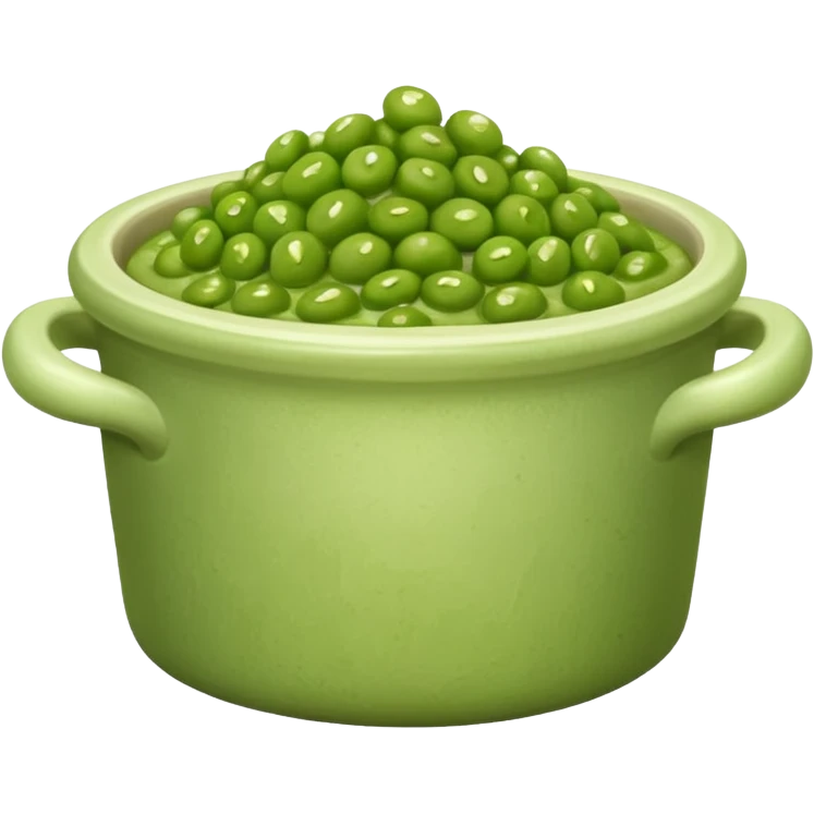 a plain ceramic pot with mushy peas inside emoji