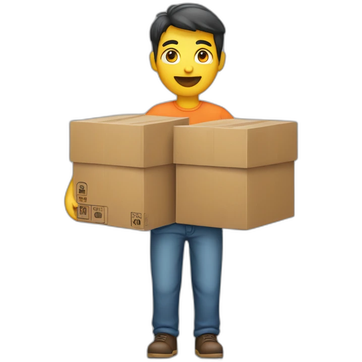 CONTENEDOR DE 20¨ CON MANOS Y PIES emoji