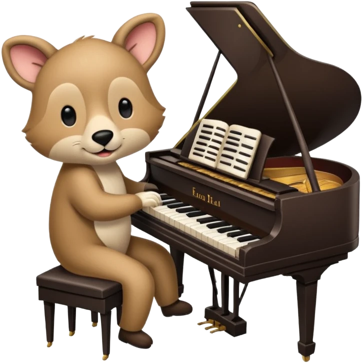 animal playing piano emoji