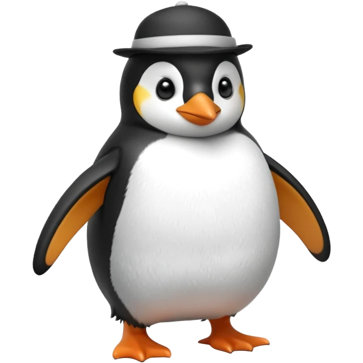 Penguin with leash on emoji