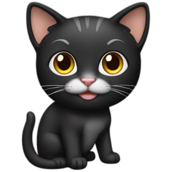 Cat black emoji