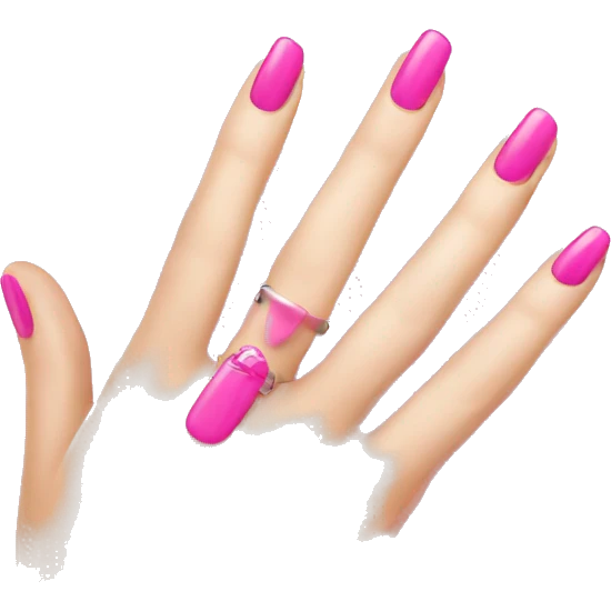 pink manicure emoji
