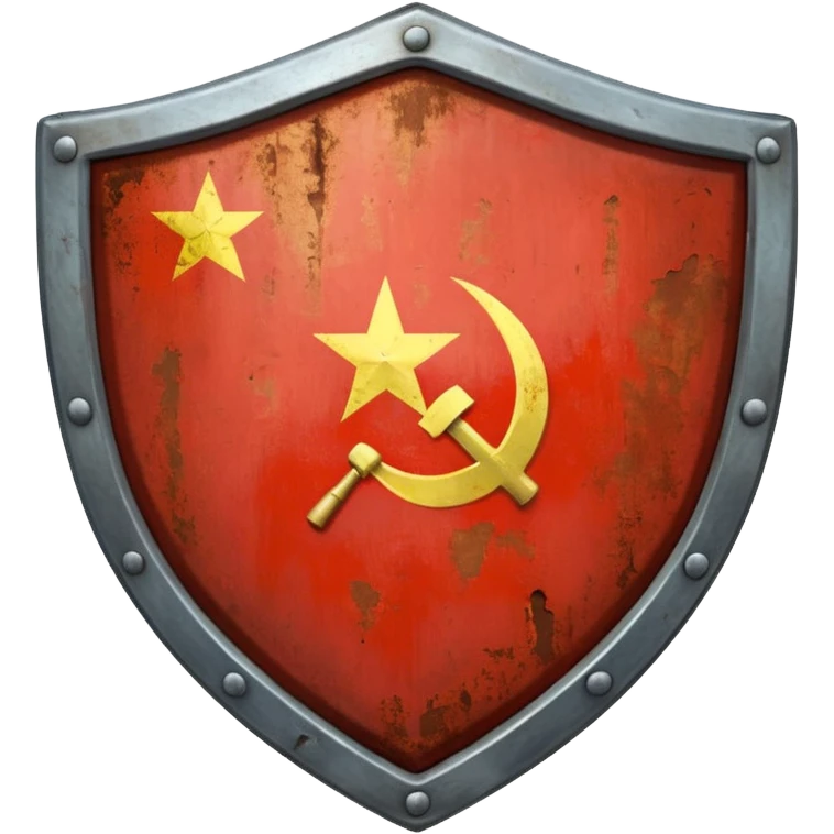 generate a very realistic shield with the USSR flag emoji
