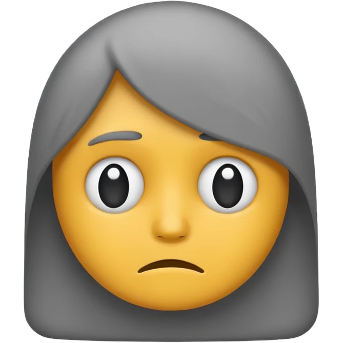 simple sad emoji, grey disabled color emoji