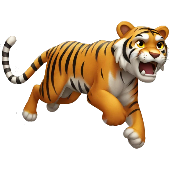 tiger running scared emoji