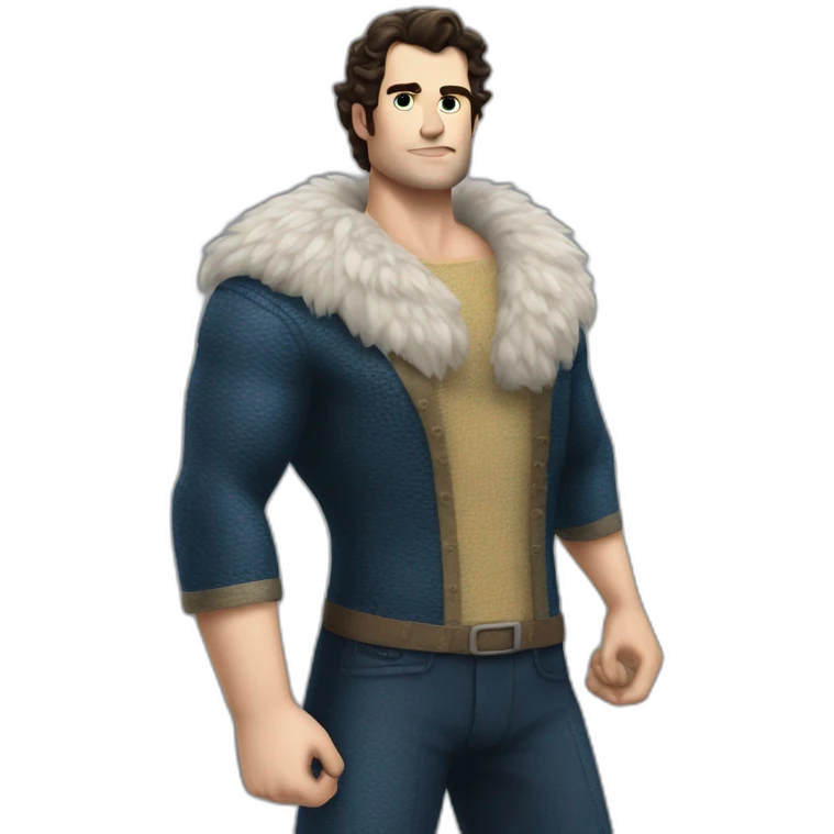 Henry Cavil hairy whole body runway emoji