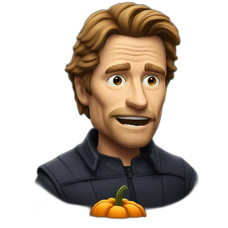 Willem defoe eating pumpkin emoji