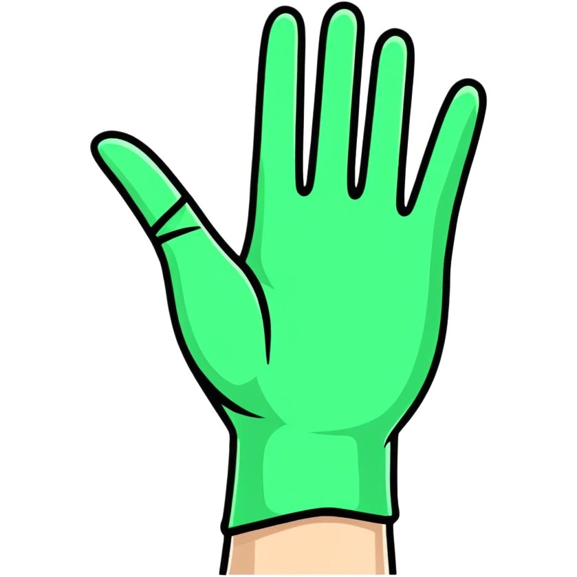Green medical glove  emoji