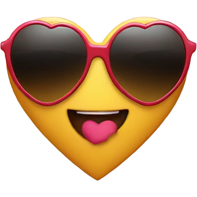 Heart with sunglass emoji