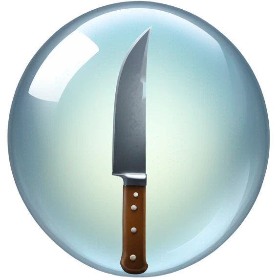 Knife inside a dream bubble emoji